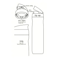 Timolino Omni Tritan Hydration Bottle Venti 700ml Μπλε