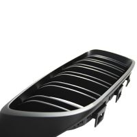 Καρδιές Μάσκας Για Bmw 4 F32 / F33 / F36 13-16 M4 Look Με Διπλή Γρίλια Μαύρο Ματ 2 Τεμάχια