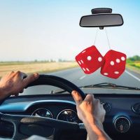 Ζάρια Κρεμαστά Διακοσμητικά ''Jumbo Size'' Κόκκινα 9x9cm 2 Τεμάχια