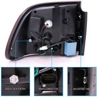 Πισινά Φανάρια Set Για Porsche Cayenne 02-06 Led Κόκκινο/Crystal Eagle Eyes