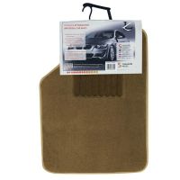 Πατάκια Αυτοκινήτου Universal Μοκέτα Luxury Μπεζ 5 Τεμάχια