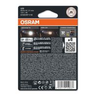 Λάμπα Led Σωληνωτή 31mm C5W SV8.5-8 12volt 1 watt 6000k Osram 6438DWΡ-01Β 1 Τεμάχιο
