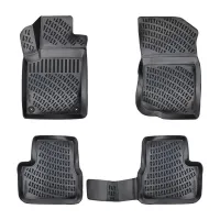 Πατάκια Σκαφάκια 3D Από Λάστιχο TPE Για Citroen C3 2009-2016 Rizline 4 Τεμάχια Μαύρα