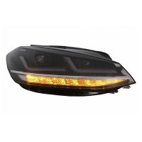 Μπροστινά Φανάρια Set Για Vw Golf VII (7.5) 17-19 DRL Full Led Halogen Version Black LEDHL10-BK Osram Ledriving