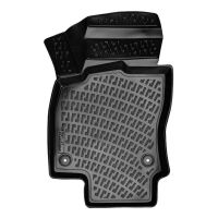 Πατάκια Σκαφάκια 3D Από Λάστιχο TPE Για VW Golf 7 VII/T-Roc/Leon 5F / Seat Ibiza 6J/ Audi A3 8V/Audi Q2/Skoda Karoq Rizline 4 Τεμάχια Μαύρα