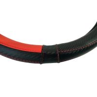 Κάλυμμα Τιμονιού Αυτοκινήτου Δερματίνη X-Treme Sport Μαύρο-Κόκκινο Medium 38cm