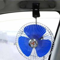 Ανεμιστήρας Αυτοκινήτου Περιστρεφόμενος Νικελ 12 Volt 6" Με Κλιπ