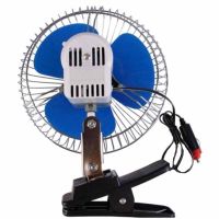 Ανεμιστήρας Αυτοκινήτου Περιστρεφόμενος Νικελ 12 Volt 6" Με Κλιπ