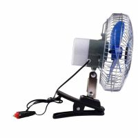 Ανεμιστήρας Αυτοκινήτου Περιστρεφόμενος Νικελ 12 Volt 6" Με Κλιπ