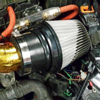 Φιλτροχοάνη Αυτοκινήτου Universal Με 4 Αντάπτορες Φ89/76/70/63.5mm Μαύρο/Γκρι