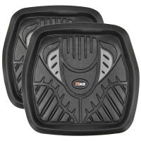 Πατάκια Αυτοκινήτου Universal Από Λάστιχο Σκαφάκια Πισινά Μαύρο/Γρκι Yark 2 Τεμάχια