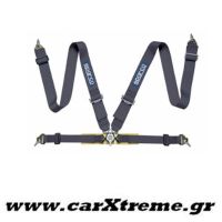 Ζώνη Racing 4 Point Harness Μαύρη με Ρυθμιστή από Ατσάλι Sparco