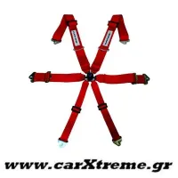 Ζώνη Racing 6 Point Harness Κόκκινη Sparco