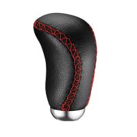 Πόμολο Λεβιέ Ταχυτήτων Universal Μαύρο Με Κόκκινες Ραφές Για Κανονική Όπισθεν 37072