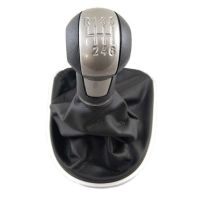 Πόμολο Λεβιέ Ταχυτήτων Με Φυσούνα Μαρκέ Μαύρο/Ασημί Για Seat Leon 2/Toledo 3  Με 6 Ταχύτητες GK0342