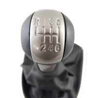 Πόμολο Λεβιέ Ταχυτήτων Με Φυσούνα Μαρκέ Μαύρο/Ασημί Για Seat Leon 2/Toledo 3  Με 6 Ταχύτητες GK0342