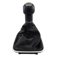 Πόμολο Λεβιέ Ταχυτήτων Με Φυσούνα Μαρκέ Μαύρο/Ασημί Για Seat Leon 2/Toledo 3  Με 6 Ταχύτητες GK0342