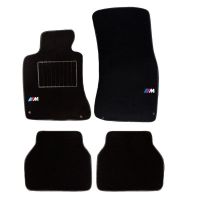 Πατάκια Αυτοκινήτου Μοκέτα Για Bmw 5 E39 95-03 Με Διπλό Κέντημα Μ Black 4 Τεμάχια
