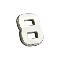 Αυτοκόλλητo Γράμμα Χρωμίου 3D ''8'' 2.7cm x 2.5cm 1 Τεμάχιο