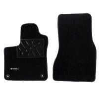 Πατάκια Αυτοκινήτου Μοκέτα Για Smart W453 2014+  Με Μονό Κέντημα Black 2 Τεμάχια