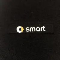 Πατάκια Αυτοκινήτου Μοκέτα Για Smart W453 2014+  Με Μονό Κέντημα Black 2 Τεμάχια
