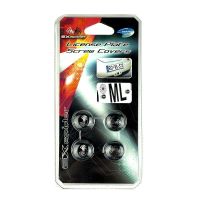 Καπάκια Βιδών Πινακίδας Exspider Μαύρα / Ασημί 4 Τεμάχια