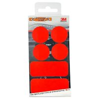 Αυτοκόλλητα Αντανακλαστικά Small 3M ΚΙΤ Συσκευασία 6 Τεμάχια Πορτοκαλί Φθορίζων 24693