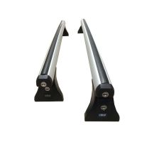 Μπάρες Οροφής Αλουμινίου CRUZ Aluplus 925-434 Σετ Με Πόδια Για Fiat Punto / Grande Punto / Evo 05-12 / 12+ 3D Ασημί 2 Τεμάχια