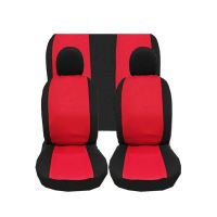 Καλύμματα Καθισμάτων Υφασμάτινα Smart Style Μαύρο-Κόκκινο Σετ Εμπρός-Πίσω 8 Τεμάχια