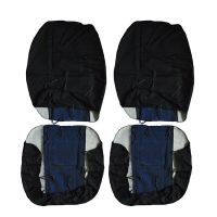 Καλύμματα Καθισμάτων Υφασμάτινα Smart Style Μαύρο-Μπλε Σετ Εμπρός-Πίσω 8 Τεμάχια