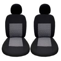 Καλύμματα Μπροστινών Καθισμάτων Υφασμάτινα Prime Μαύρο-Γκρι Ζευγάρι 6 Τεμάχια 11703