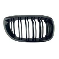 Καρδιές Μάσκας Για Bmw 3 E46 03-06 Coupe/Cabrio M4 Look Με Διπλή Γρίλια  Μαύρο Γυαλιστερό 2 Τεμάχια