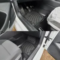 Πατάκια Σκαφάκια 3D Από Λάστιχο TPE Για VW Golf VIII (8) 2019+ Χειροκίνητο Rizline 4 Τεμάχια Μαύρα