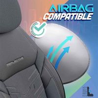 Καλύμματα Αυτοκινήτου Otom Reflective Design Universal Jacquard / Rachel / Δερματίνη Σετ Εμπρός / Πίσω 11 Τεμαχίων Μαύρο - Σκούρο Γκρι RFL-2603