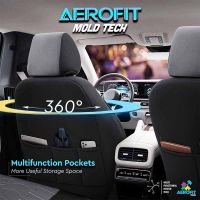 Καλύμματα Αυτοκινήτου Otom Reflective Design Universal Jacquard / Rachel / Δερματίνη Σετ Εμπρός / Πίσω 11 Τεμαχίων Μαύρο - Σκούρο Γκρι RFL-2603