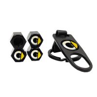 Καπάκια Βαλβίδων Αυτοκινήτου Με Μπρελόκ Smart Μαύρο 5 Τεμάχια