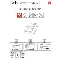 Βάση Τεμπέλη Ειδική Για Citroen C4 10-17 Armster Rati 1 Τεμάχιο