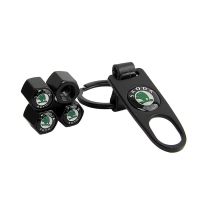 Καπάκια Βαλβίδων Αυτοκινήτου Με Μπρελόκ Skoda Μαύρο 5 Τεμάχια