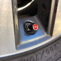 Καπάκια Βαλβίδων Αυτοκινήτου Με Μπρελόκ Fiat Μαύρο 5 Τεμάχια