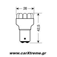 Λάμπα 11Led Διπολική Κόκκινο Χρώμα