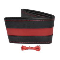 Κάλυμμα Τιμονιού Αυτοκινήτου Otom Stitching Δερματίνη Ραφτό Εξώγαζο Μαύρο - Κόκκινο Medium 37-39cm DK-301