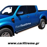 Ford Ranger 2007+ Σκαλοπάτια Αλουμινίου με Γυαλιστερή Ανοδίωση