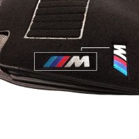 Πατάκια Αυτοκινήτου Μοκέτα Για Bmw 5 E60/E61 03-10 Με Διπλό Κέντημα Μ Black 4 Τεμάχια