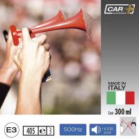 Κόρνα Γηπέδου Με Φιάλη 300ml 500hz 110db Με Πιστοποίηση E3 Made in Italy