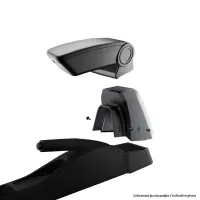 Κονσόλα Χειροφρένου Τεμπέλης Με Βάση Armster 3 Vegan Leather Για Dacia Duster 18+ Μαύρο Χρώμα Σετ 2  Τεμάχια