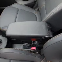 Κονσόλα Χειροφρένου Τεμπέλης Με Βάση Armster 3 Vegan Leather Kia Picanto 04-07 Μαύρο Χρώμα Σετ 2 Τεμάχια