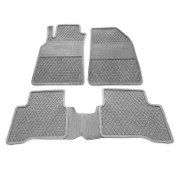 Πατάκια Σκαφάκια 3D Από Λάστιχο Για Nissan X-Trail T30 03-07 "Star Diamond" 3 Τεμάχια Γκρι