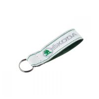 Μπρελόκ Κλειδιών Δερματίνη Κεντητό Δύο Όψεων Skoda