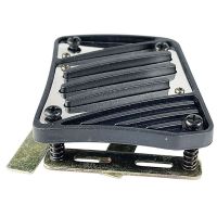 Πεντάλ Αλουμινίου Universal Ανάγλυφο  Ασημί - Μαύρο Σετ 3 Τεμάχια