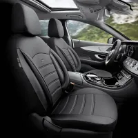 Καλύμματα Αυτοκινήτου Otom Inspire Design Universal Full Δερματίνη Σετ Εμπρός / Πίσω 11 Τεμαχίων Μαύρο INS-3501